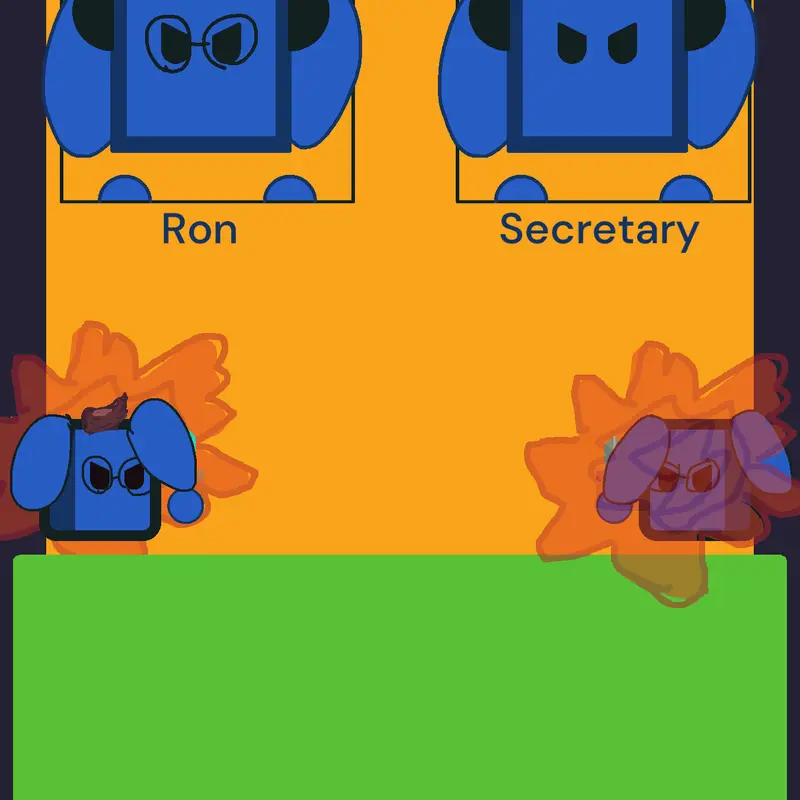 Ron and secretary fighting game by @noturfyp
