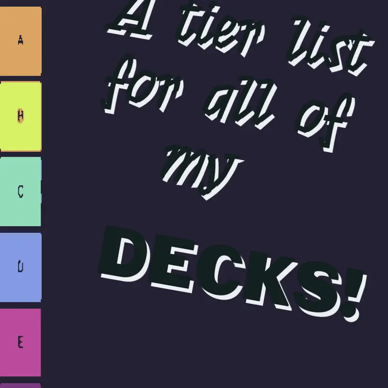A tier list of my decks by @raw-goose661