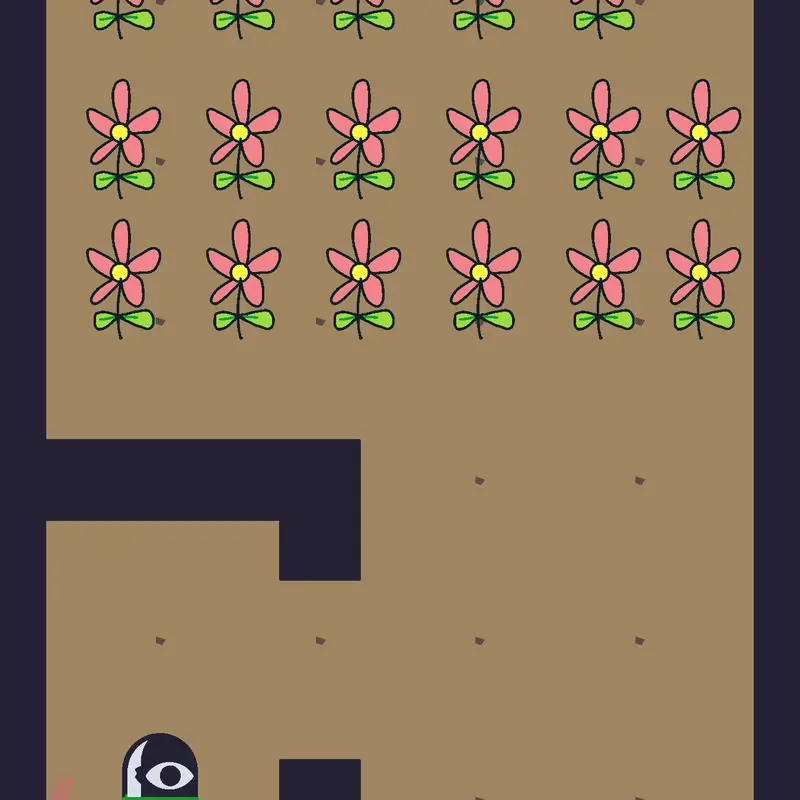 FARM FLOWERS FOR NO REASON by @lala_EmojiCat