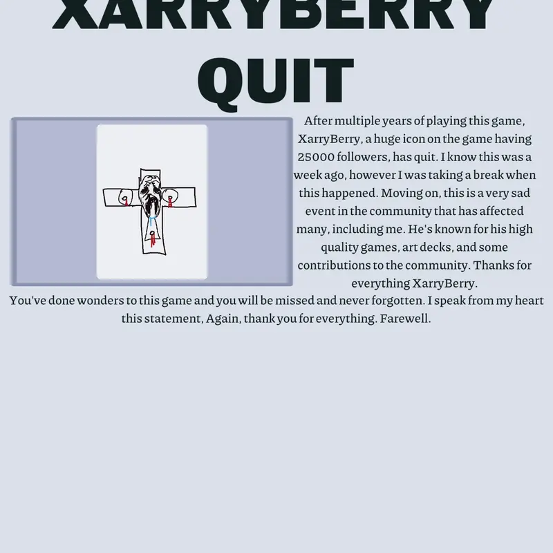 The Blob Times: XarryBerry Quit by @BlueBlobProductions