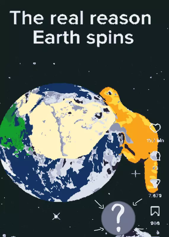 Real reason earth spins by @-Gaia_Bh1-