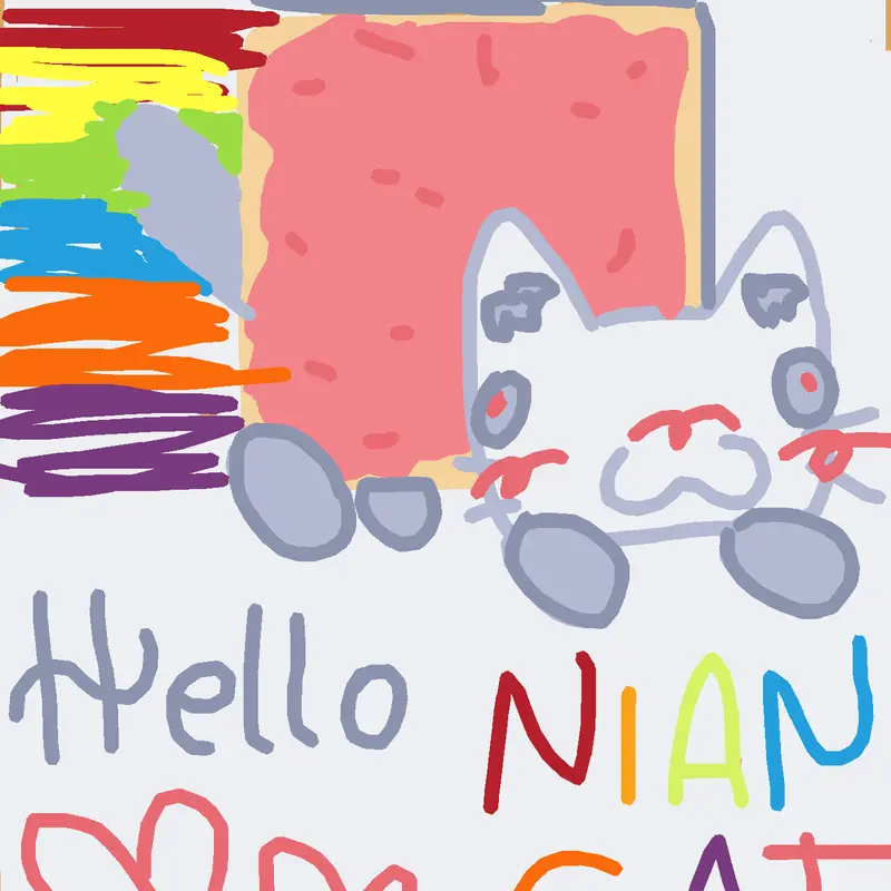 NIAN CAT UPPPPP!!!! 🐱🎨🌈 by @melmell