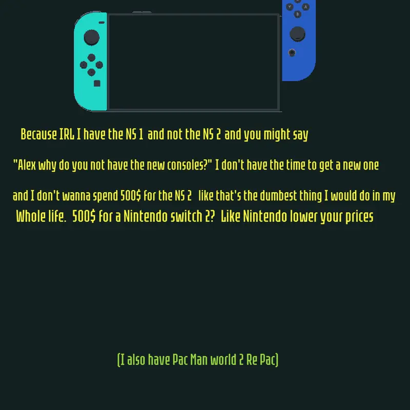 Why Nintendo switch 1 Alex? by @Alex_256