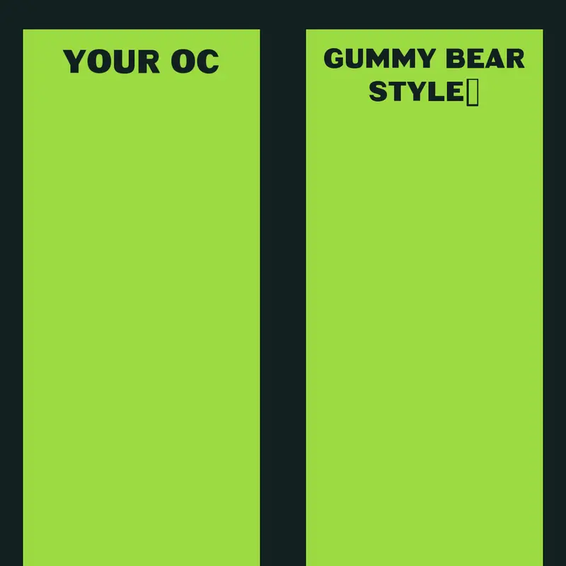 Redrawing your OC but gummy bear style by @Ginishi1_bear_official