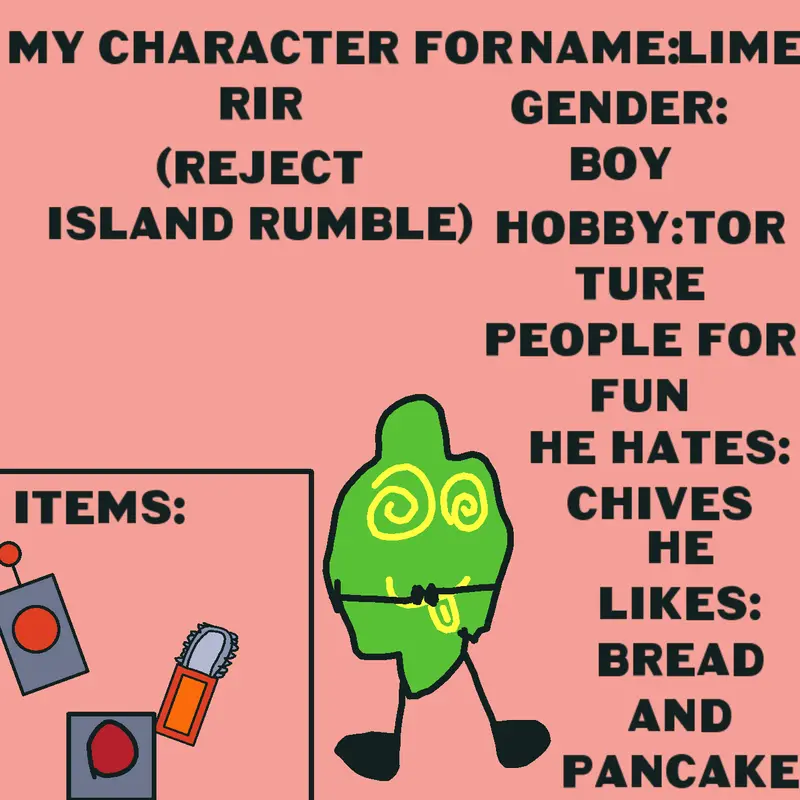 My character for rir/reject Island rumbl by @Rayvon1118