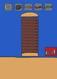 My first game ever burger stack