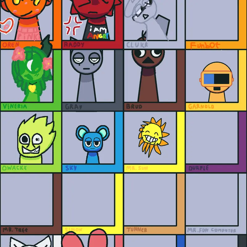 Draw sprunki in your style! by @pingphone