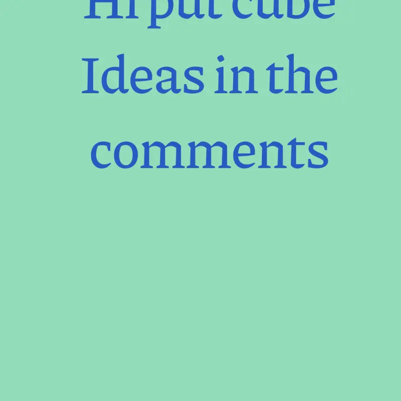 Cube Ideas by @blue_wolf2