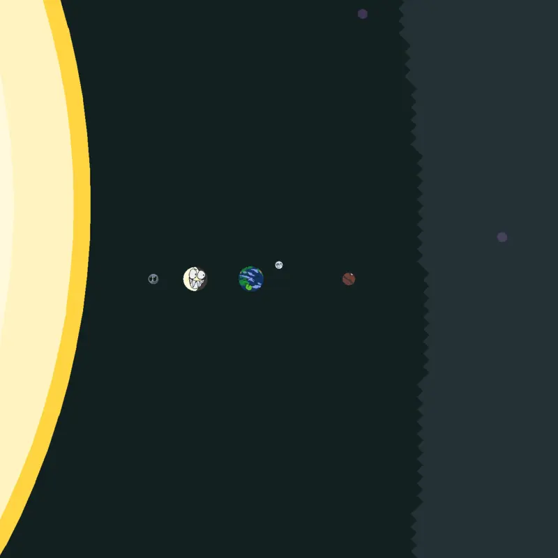 To scale Solar system by @Seggy