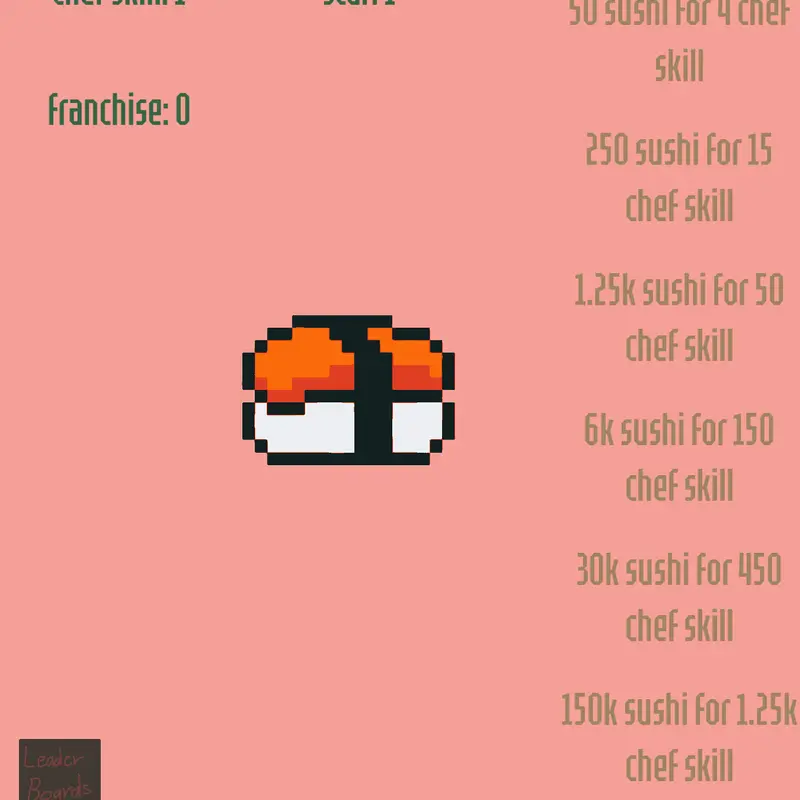 Sushi Clicker by @lilredrap