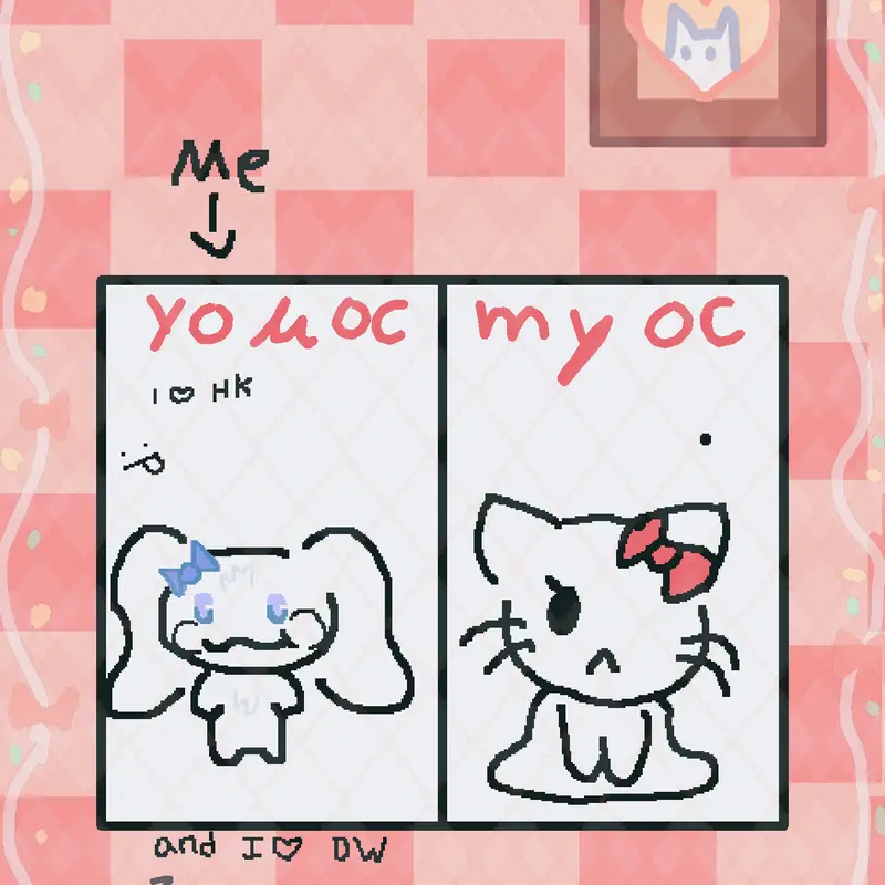 Hello Kitty drawing :3 by @IlovemycatslolARGH