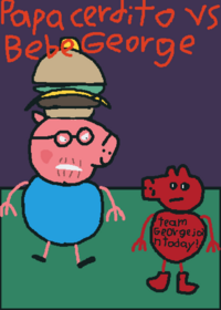 Papa cerdito vs bebe George
