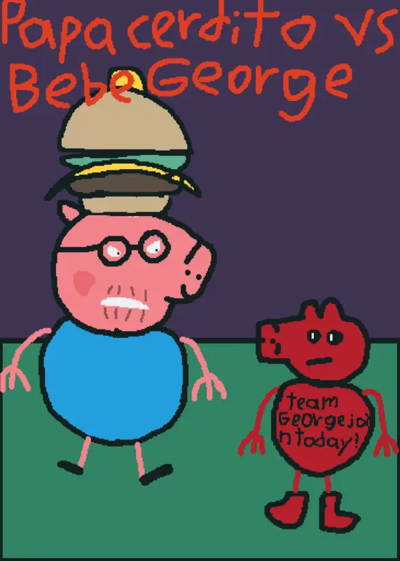 Papa cerdito vs bebe George by @eddyori1