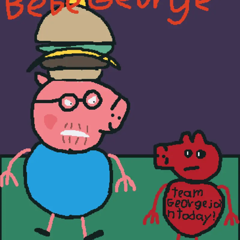 Papa cerdito vs bebe George by @eddyori1