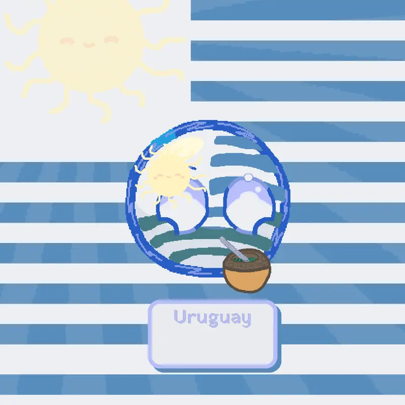 Uruguay by @countryballls_paraguay