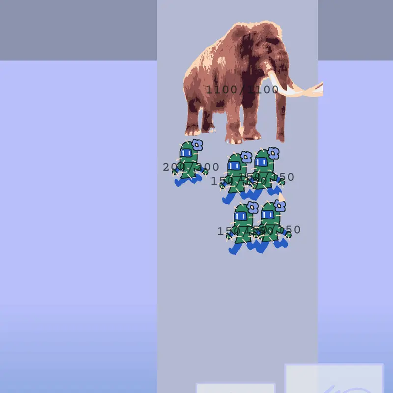 untitled cactus-men vs a mammoth game by @tinpot_