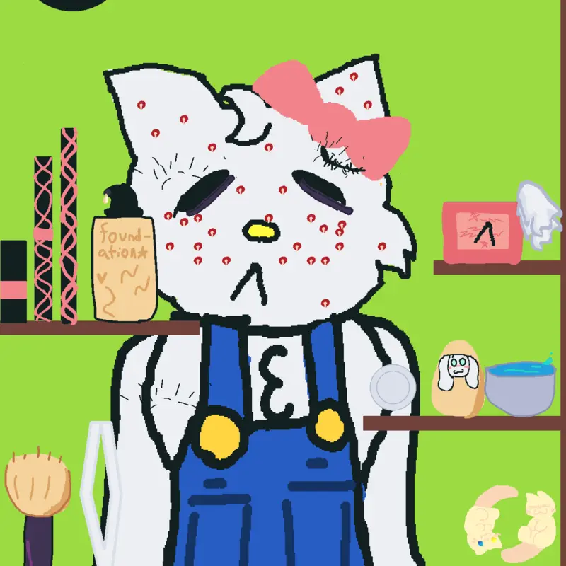 Makeup hello kitty!!! by @YARELIYAMILETHMENAMA