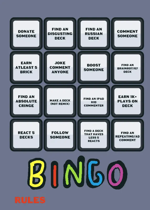 Complete the castle bingo by @GooseOfficial