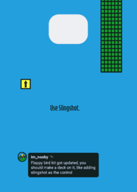 Flappy bird but slingshot