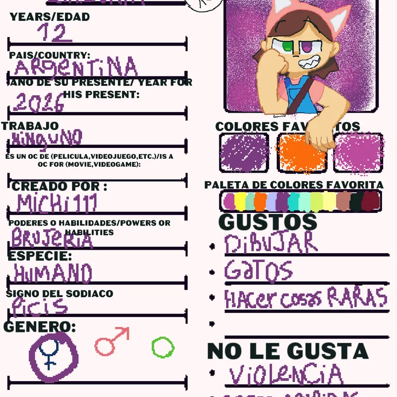 Mis personajes by @michi1111