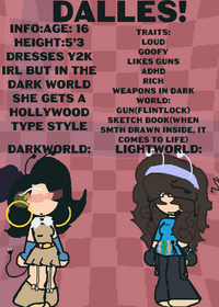 my deltarune oc!<3 her name is dalles XD in...