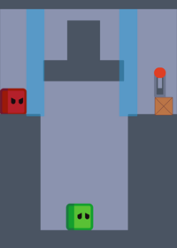 ¿Can you save the green cube?
