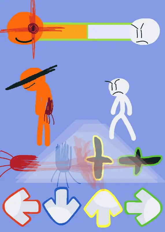 Orange and the red lord vs white by @InakialfonsoLopezahu