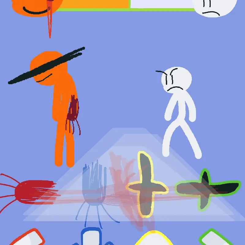Orange and the red lord vs white by @InakialfonsoLopezahu
