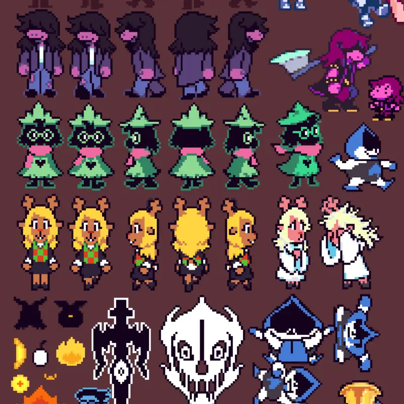Deltarune sprites free to use by @Blork