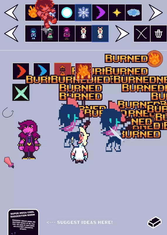 added ice buster, fire ralsei ,firegrave by @pao_e_baum