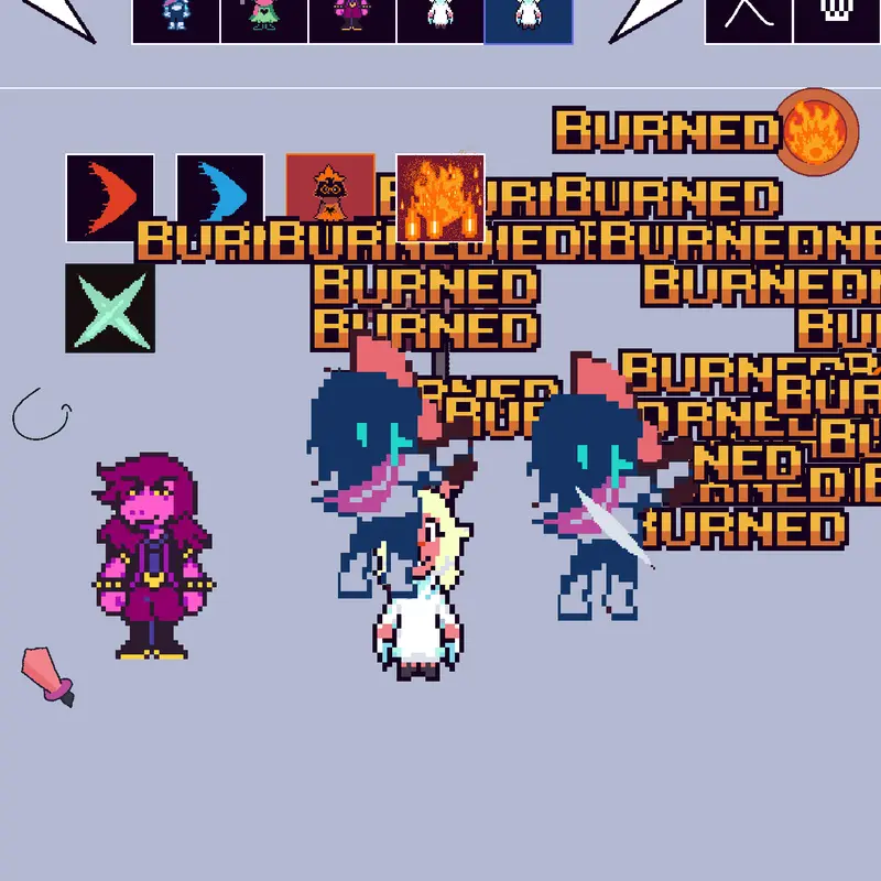 added ice buster, fire ralsei ,firegrave by @pao_e_baum