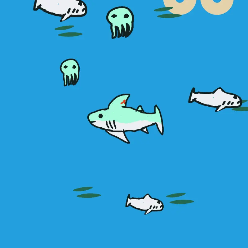 Hungry shark by @gwess