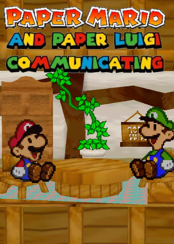 Paper Mario & Paper Luigi communicating by @Bobart