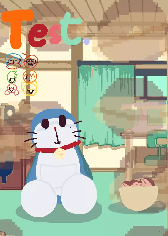 Doraemon blink test. by @C0UNTRYB4LLS_