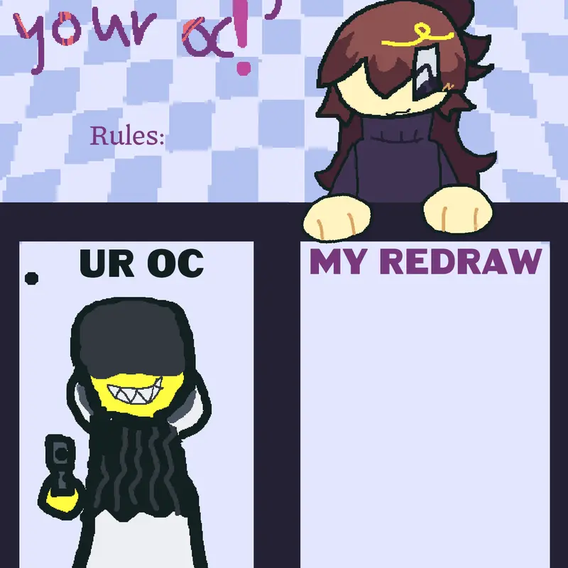 Redraw my oc plzz  is my 2nd oc by @VittoNotenglishSpanish