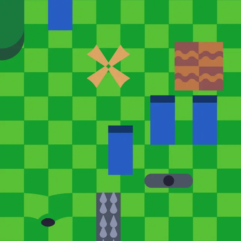 Randomly top-down golf v2 by @milk_lover