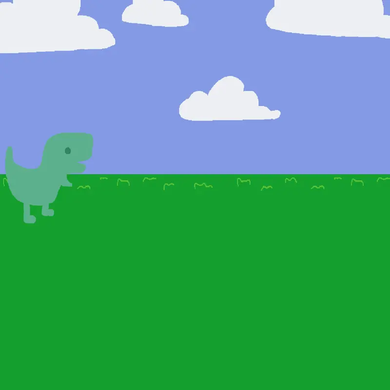 The google Dinosaur game :D (made in 1h) by @oshimy