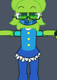 (my oc name: green & blue girl) (fixed...