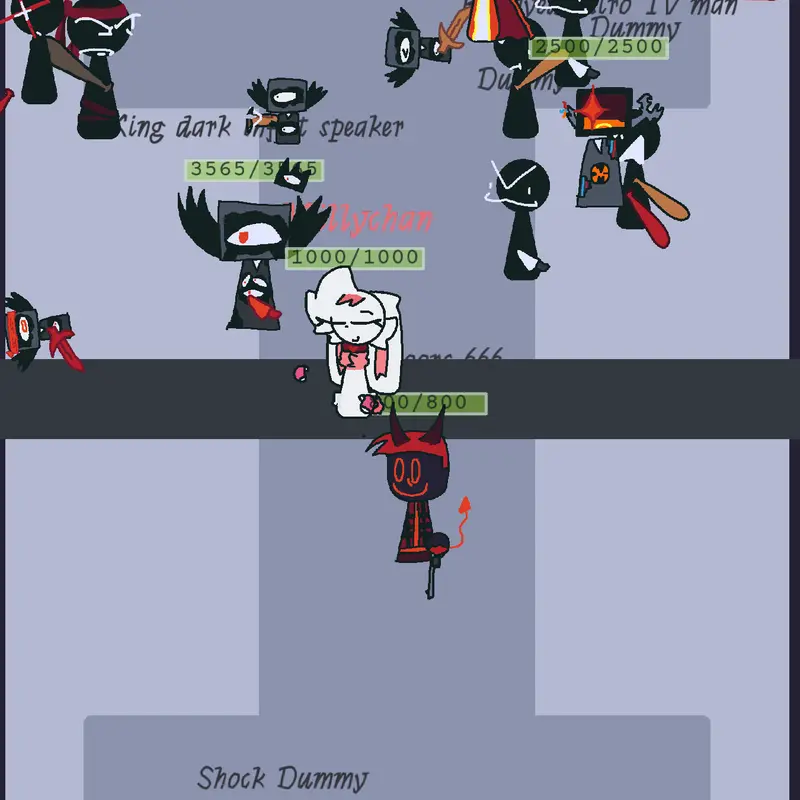 All bosses of TBD and TIB vs Millychan by @the_infected_studios80