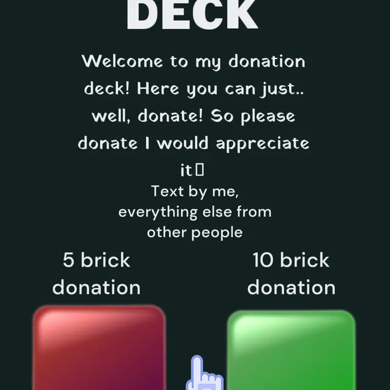 Donation deck by @deantastikcastle