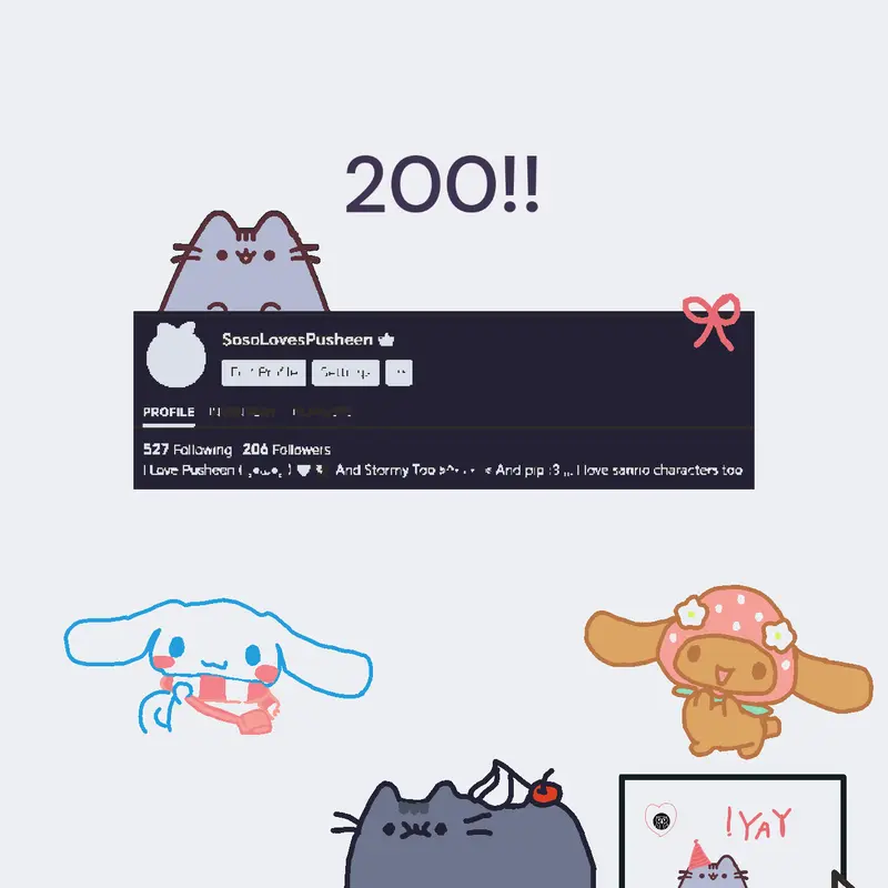 200 followers by @SosoLovesPusheen
