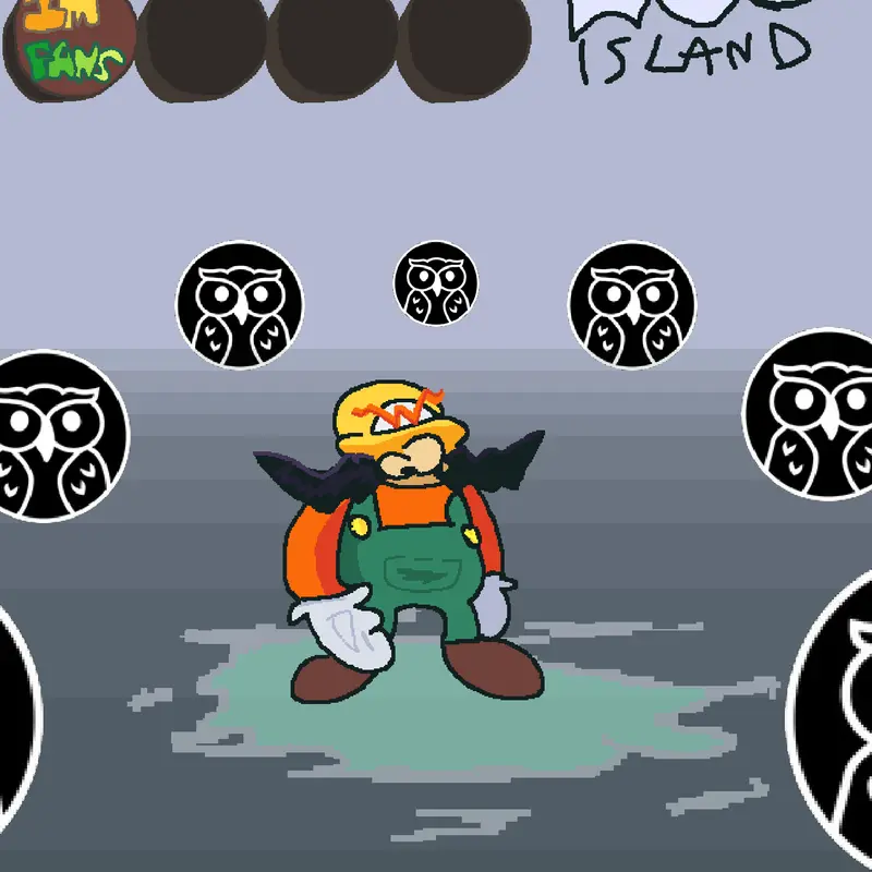 Wawario in the "??? Island" by @marcotheowl_21