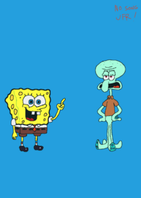 Spongebob broke the fourth⁰ wall
