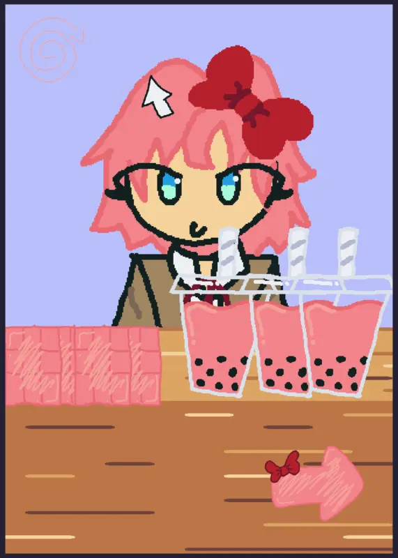 Eat with Sayori! by @maizyfr