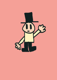 Bald guy in a top hat waving 👋 😂😂