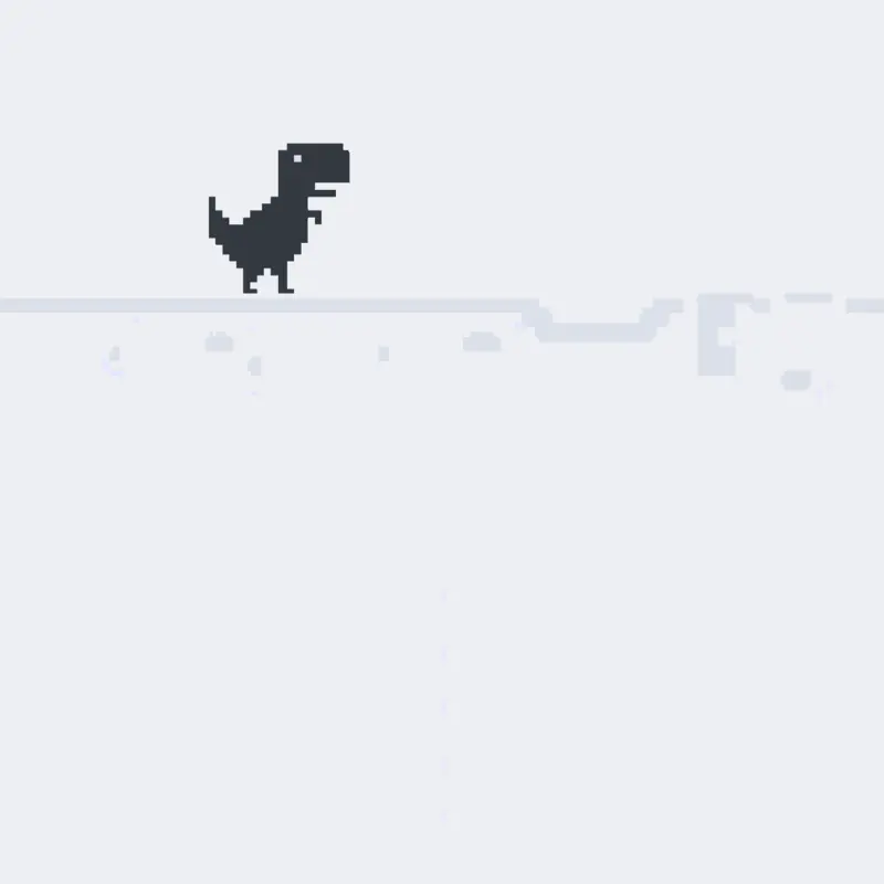 The Google Dino game by @Johnwoof