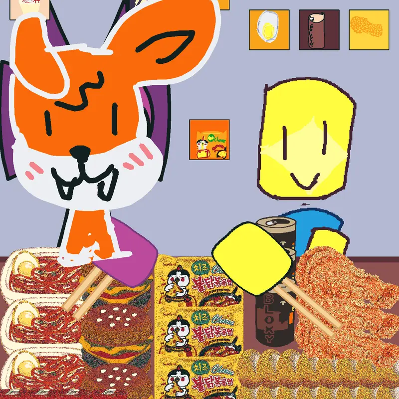 Fox an noob mukbang by @fox_sun