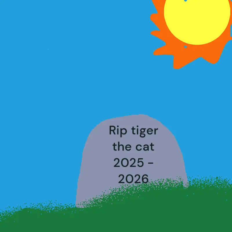 Tiger the cat grave by @NineNine1