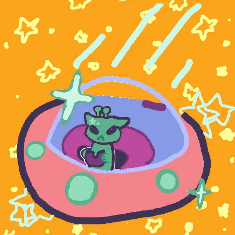 Gato alien by @michiks