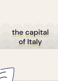 La capitale di italia || animation ||